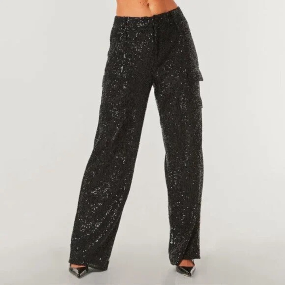 NWT Milan Cargo Sequin Pants